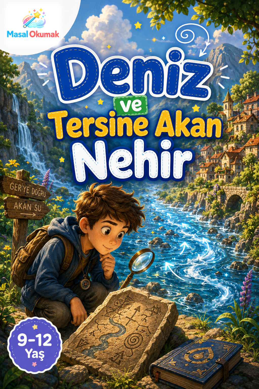 Deniz ve Tersine Akan Nehir çocuk masalı kapak görseli
