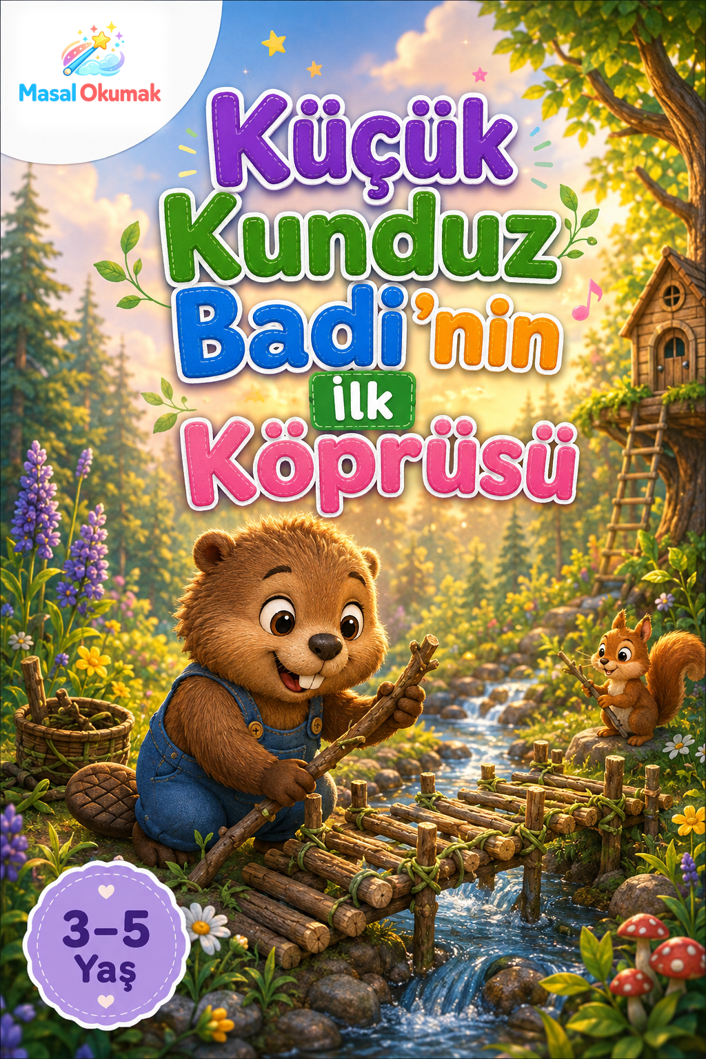 Küçük Kunduz Badi’nin İlk Köprüsü çocuk masalı kapak görseli