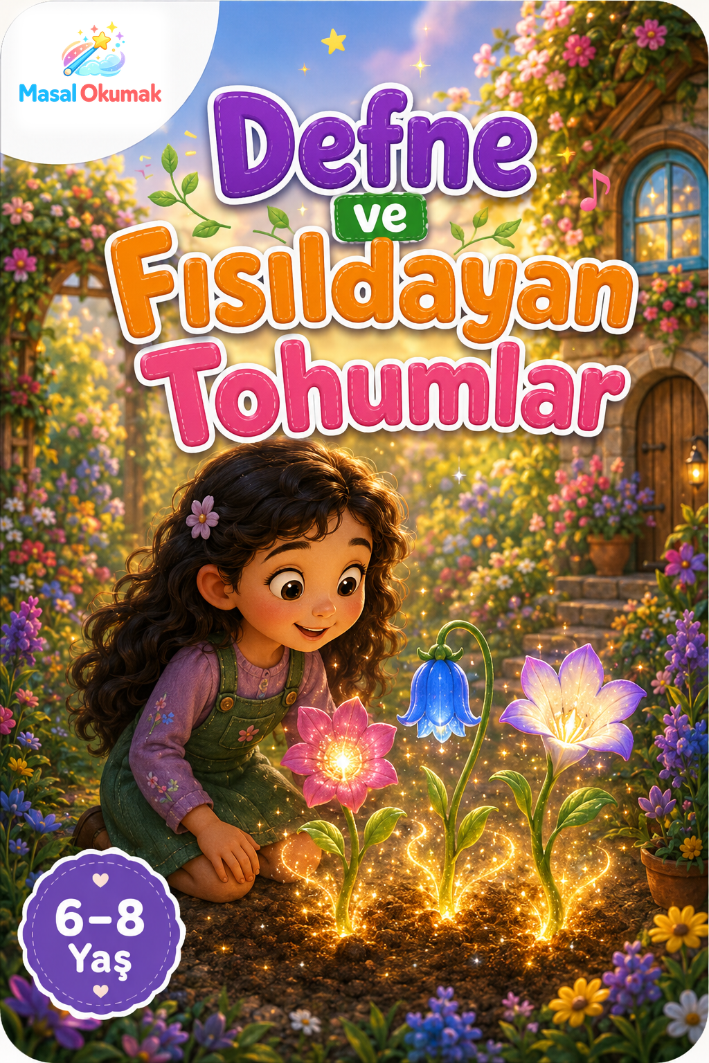 Defne ve Fısıldayan Tohumlar çocuk masalı kapak görseli