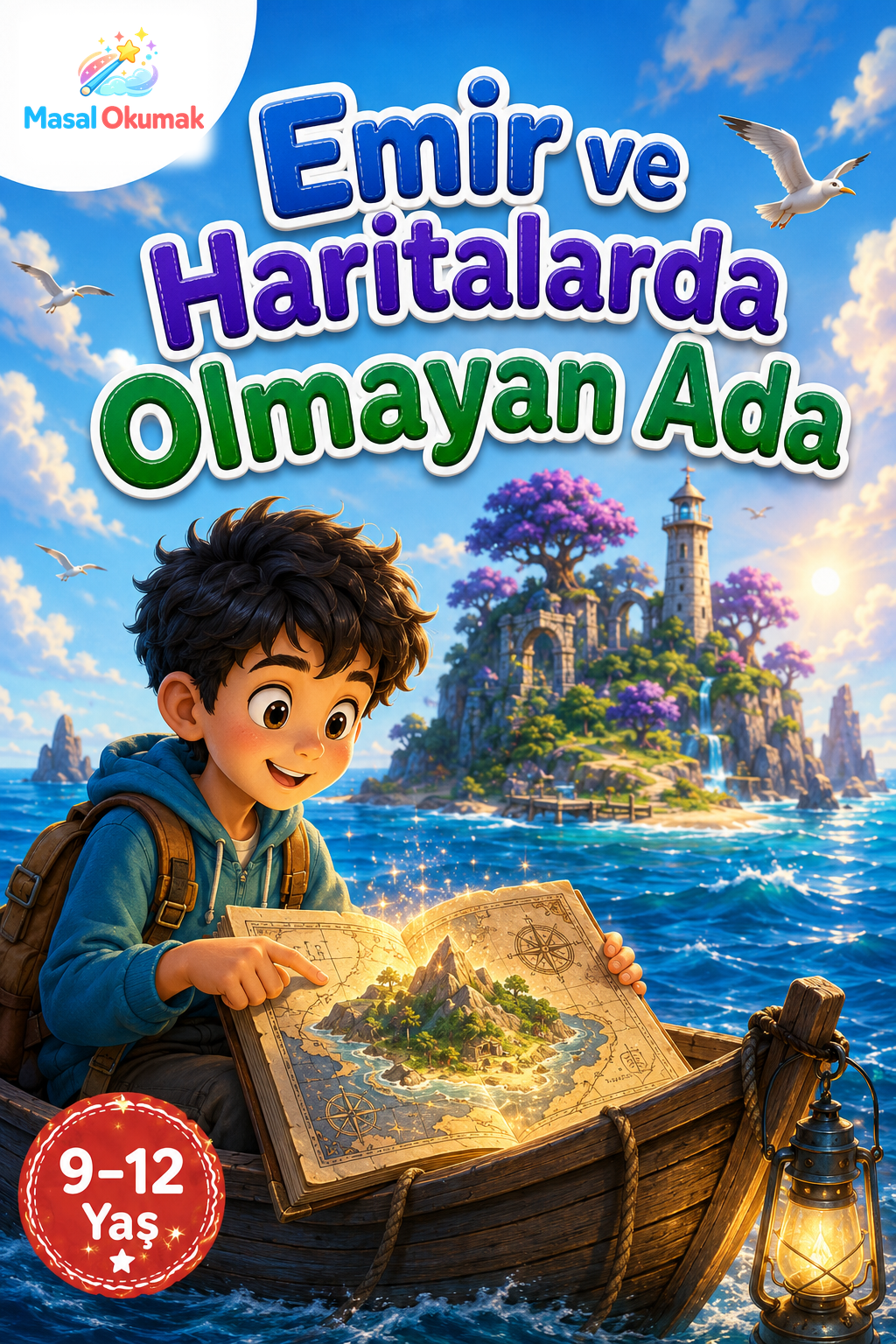 Emir ve Haritalarda Olmayan Ada çocuk masalı kapak görseli