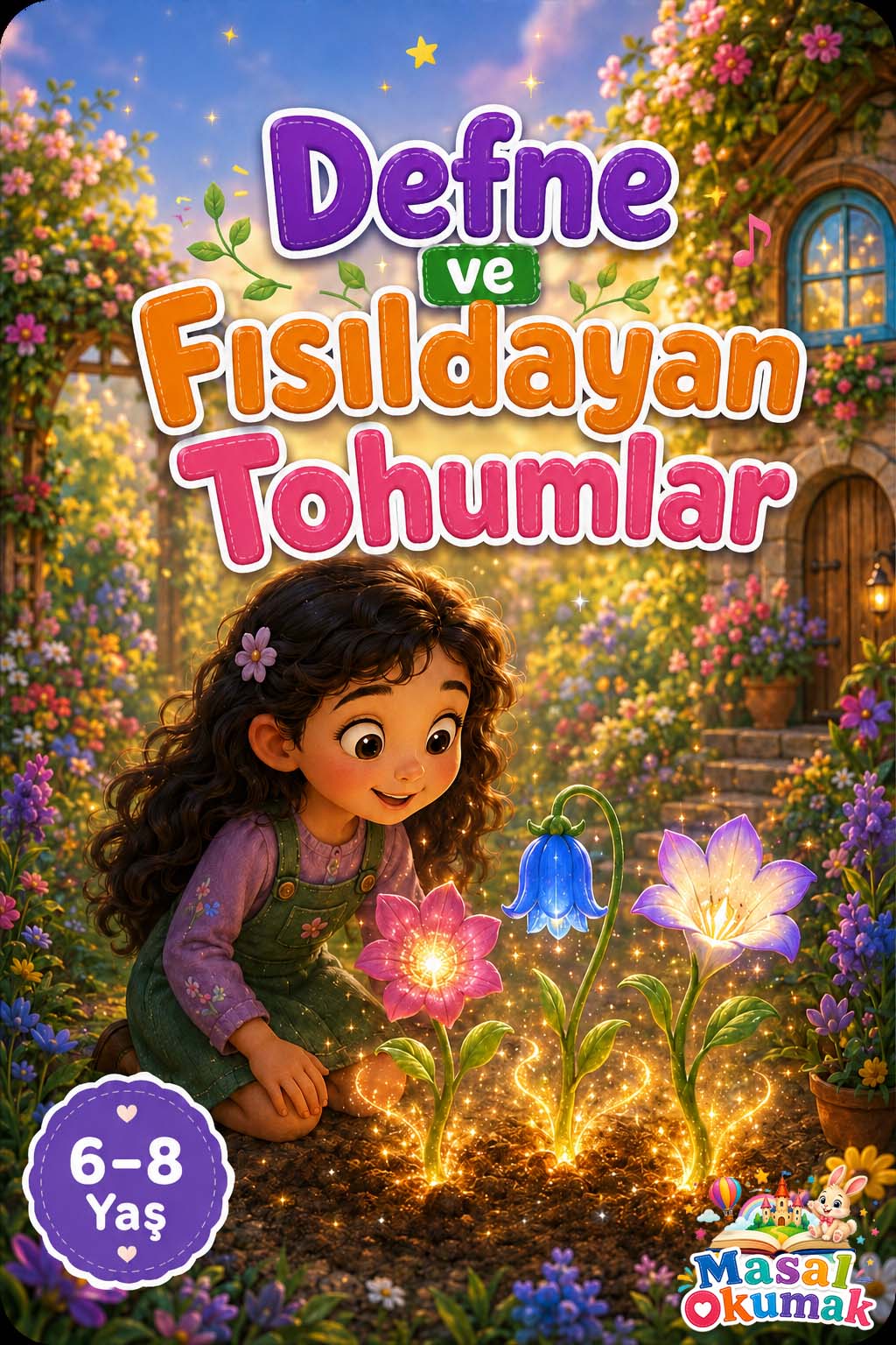 Defne ve Fısıldayan Tohumlar çocuk masalı kapak görseli