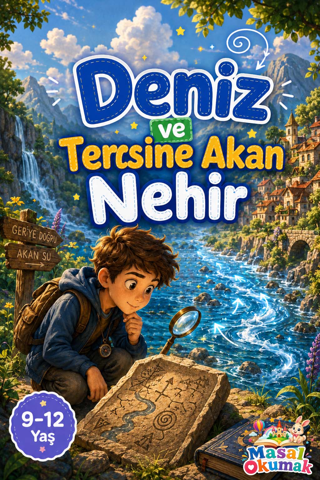 Deniz ve Tersine Akan Nehir çocuk masalı kapak görseli