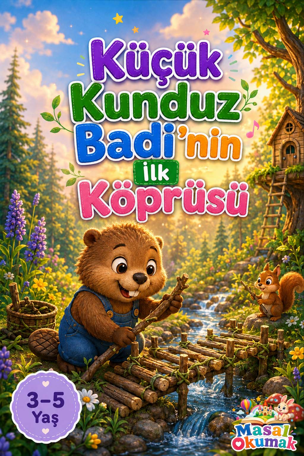Küçük Kunduz Badi’nin İlk Köprüsü çocuk masalı kapak görseli